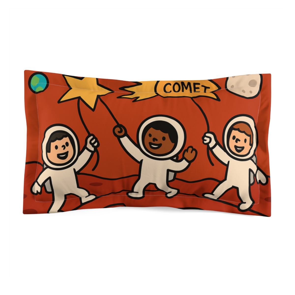 Moonlight Kite Festival On Mars custom pillows