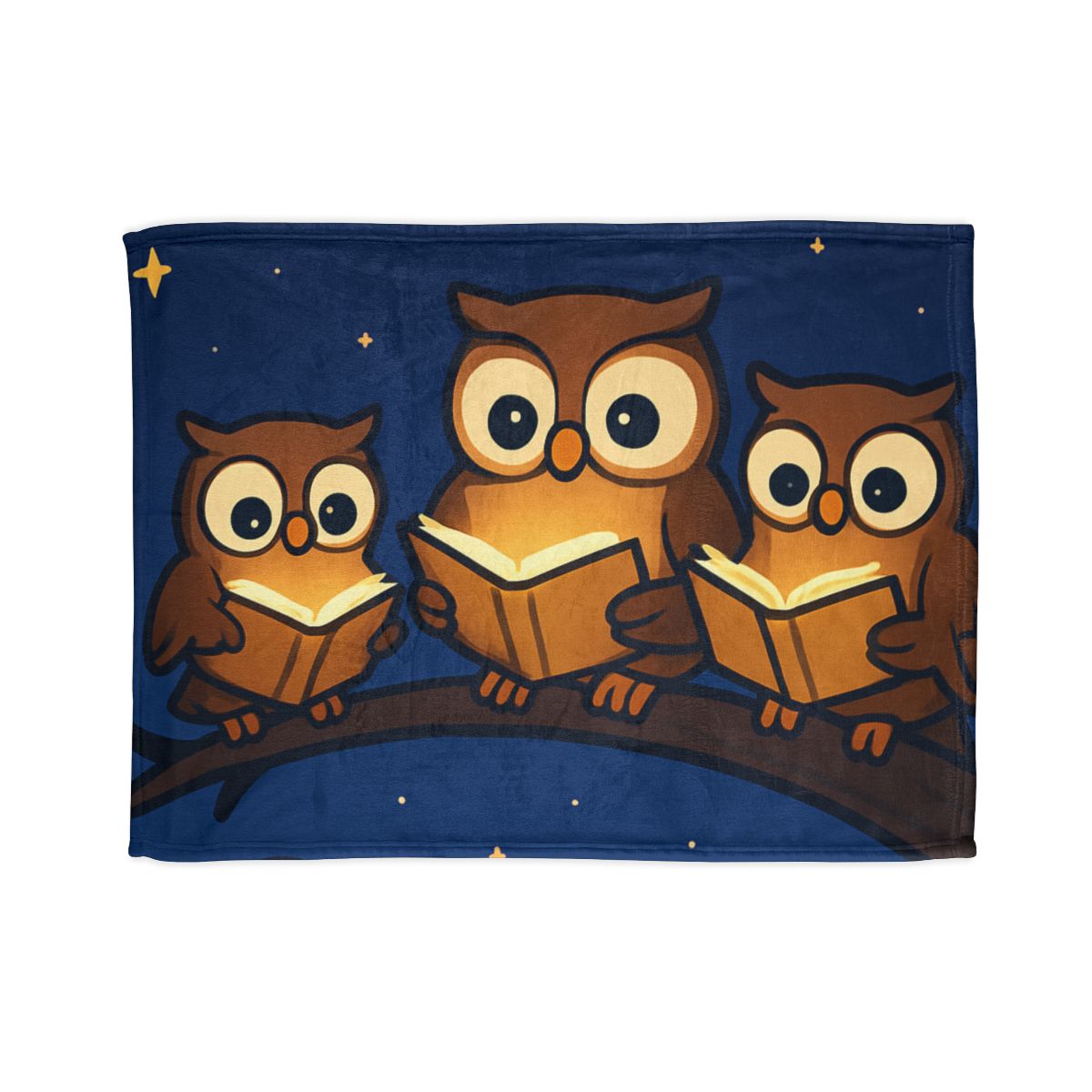 Moonlight Library Of Owls custom blankets