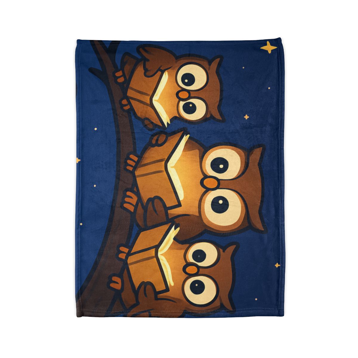 Moonlight Library Of Owls custom blankets