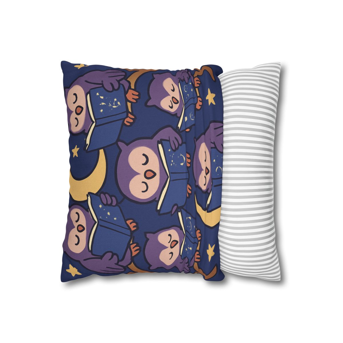 Moonlight Library Of Wise Owls comfortable bedding pillow covers