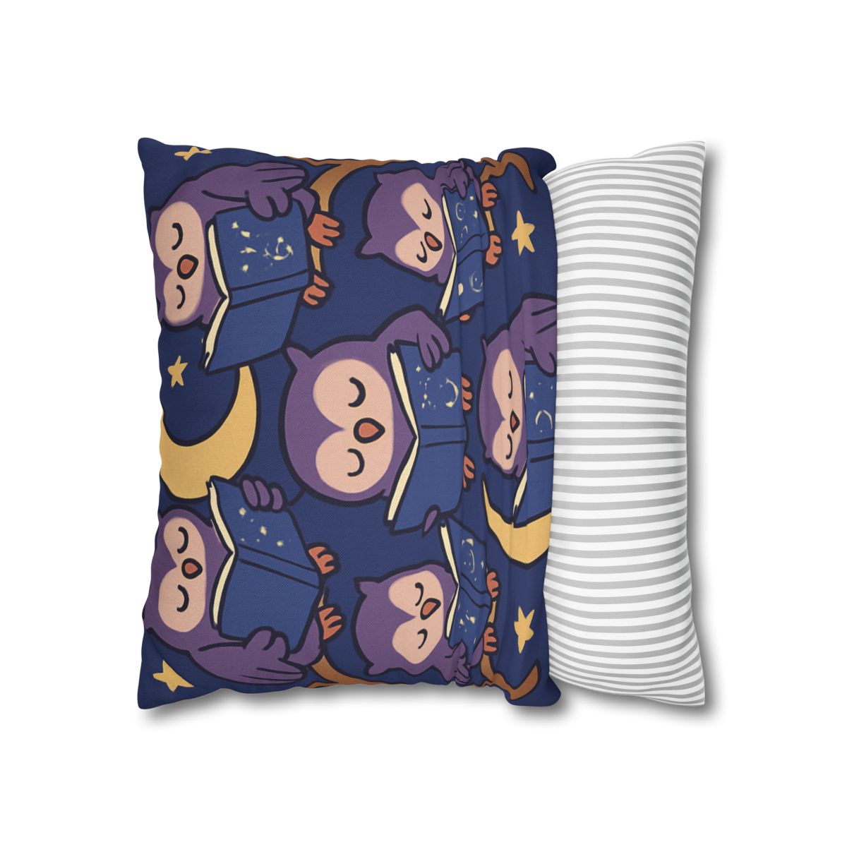 Moonlight Library Of Wise Owls comfortable bedding pillow covers