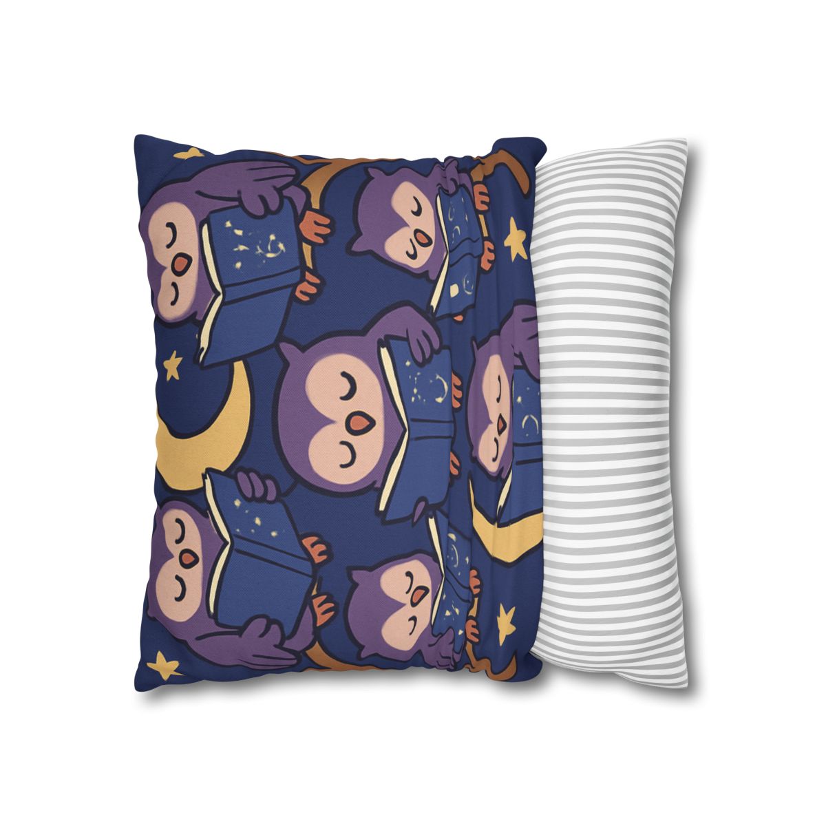 Moonlight Library Of Wise Owls comfortable bedding pillow covers