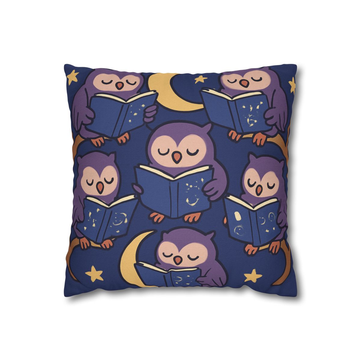 Moonlight Library Of Wise Owls comfortable bedding pillow covers