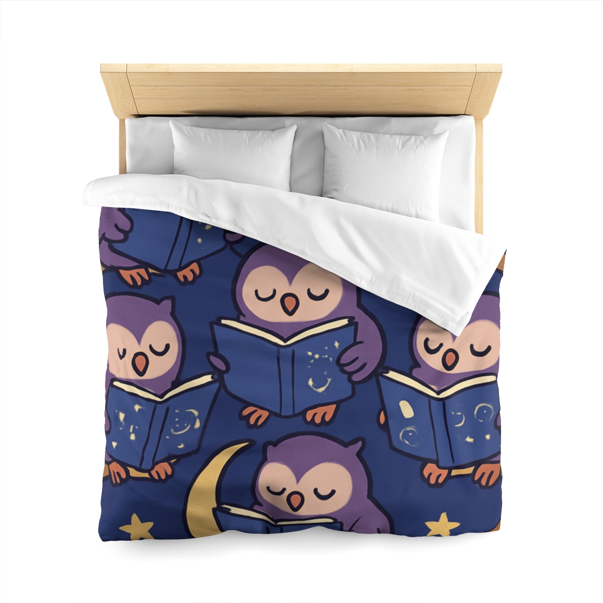 Moonlight Library Of Wise Owls stylish duvet covers