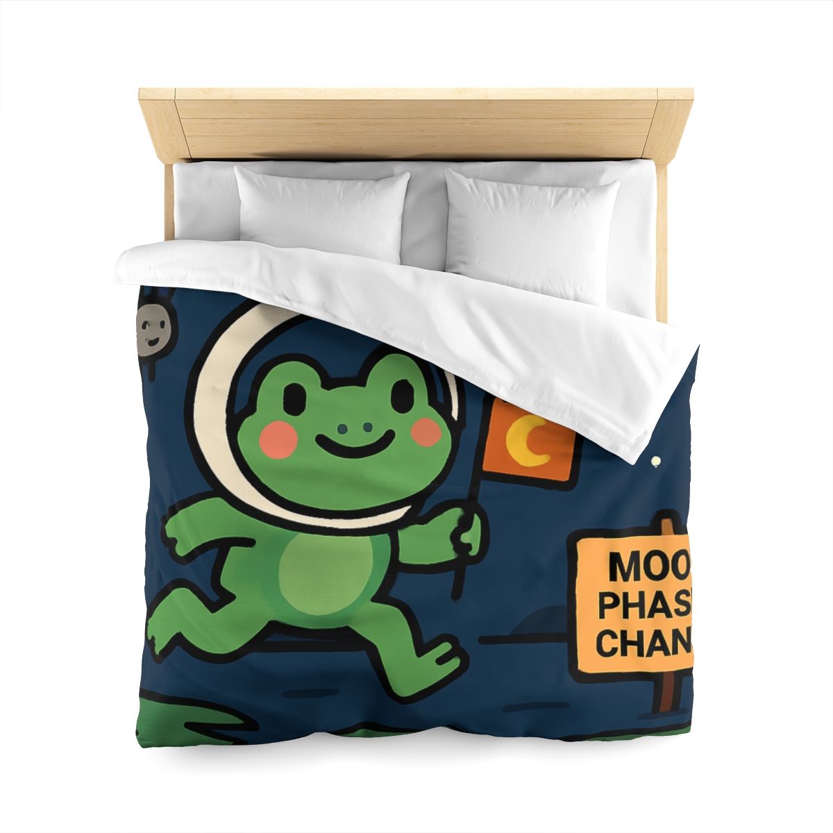 Moonlight Marsh Frog Astronaut warm winter duvets
