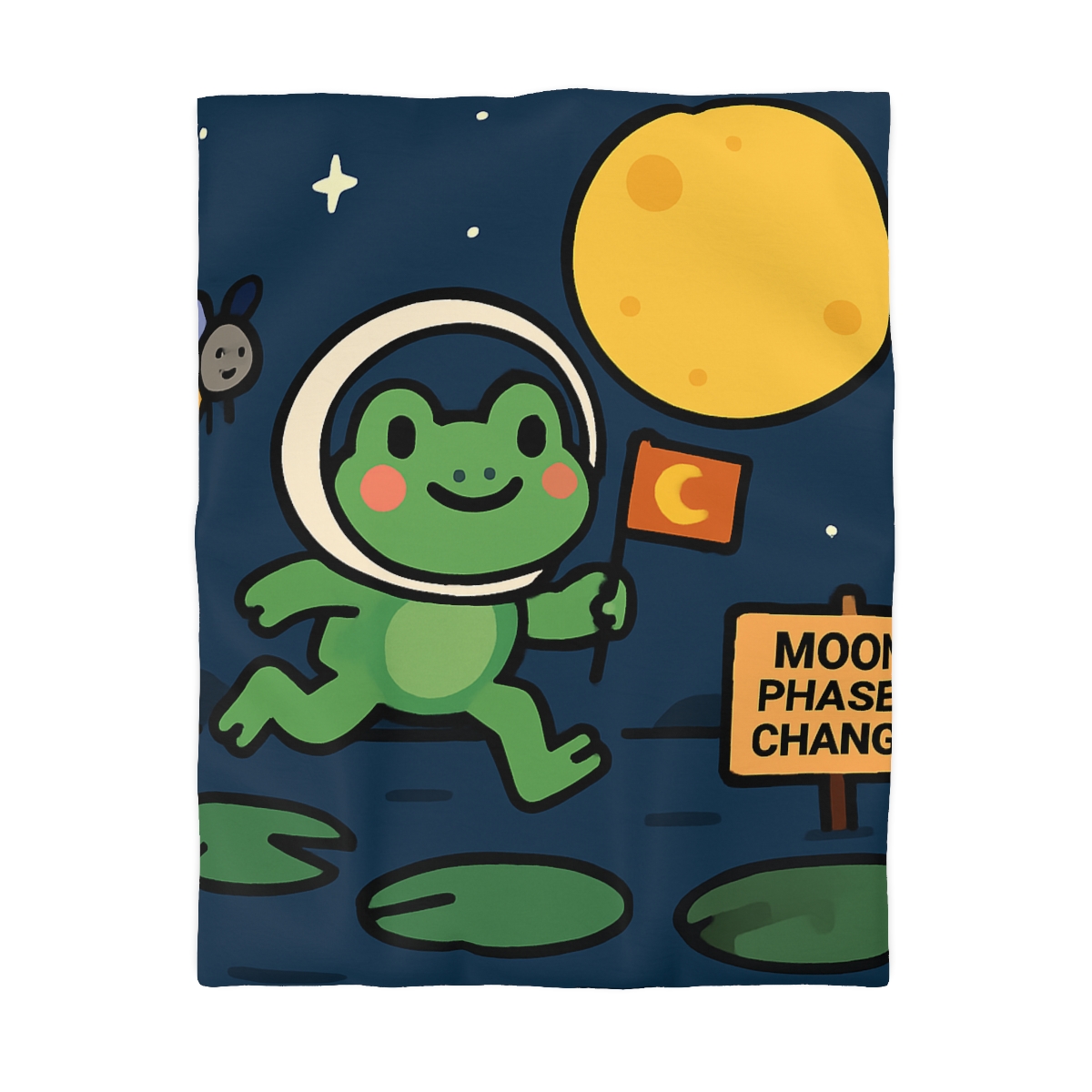Moonlight Marsh Frog Astronaut warm winter duvets