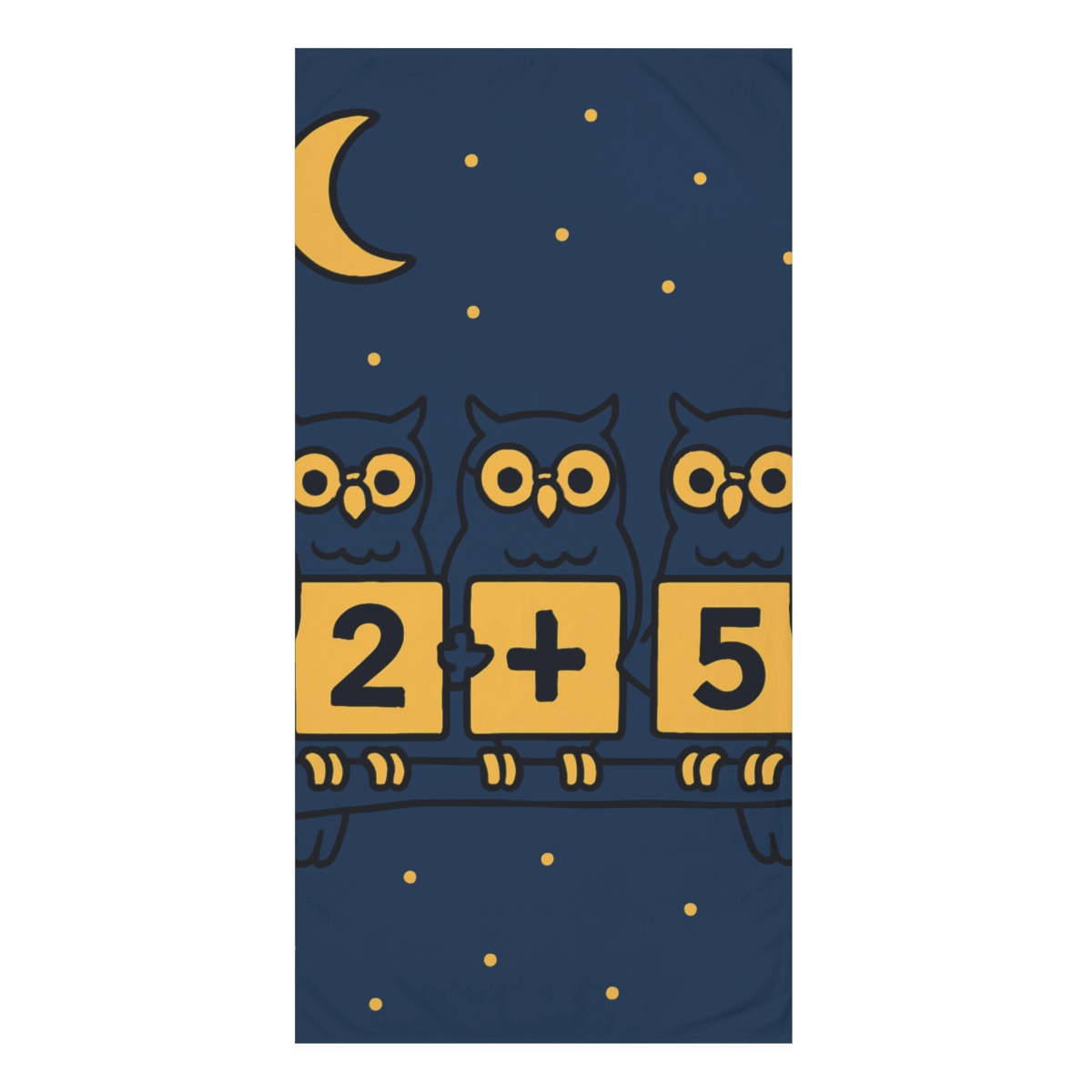 Moonlight Math With Owls trendy hand towels