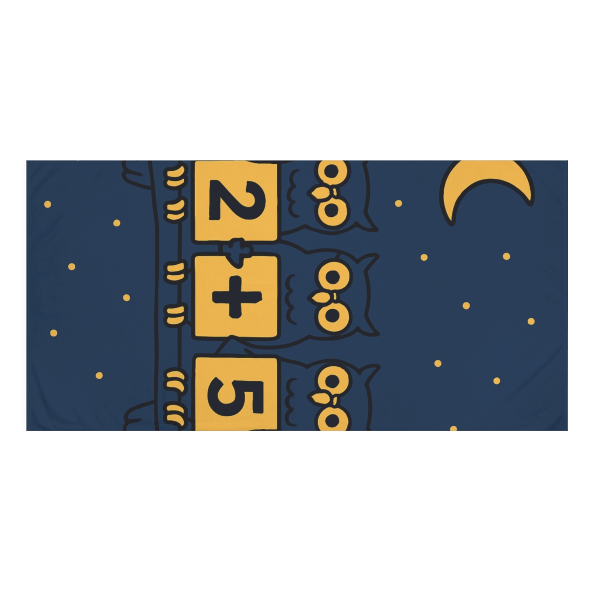 Moonlight Math With Owls trendy hand towels