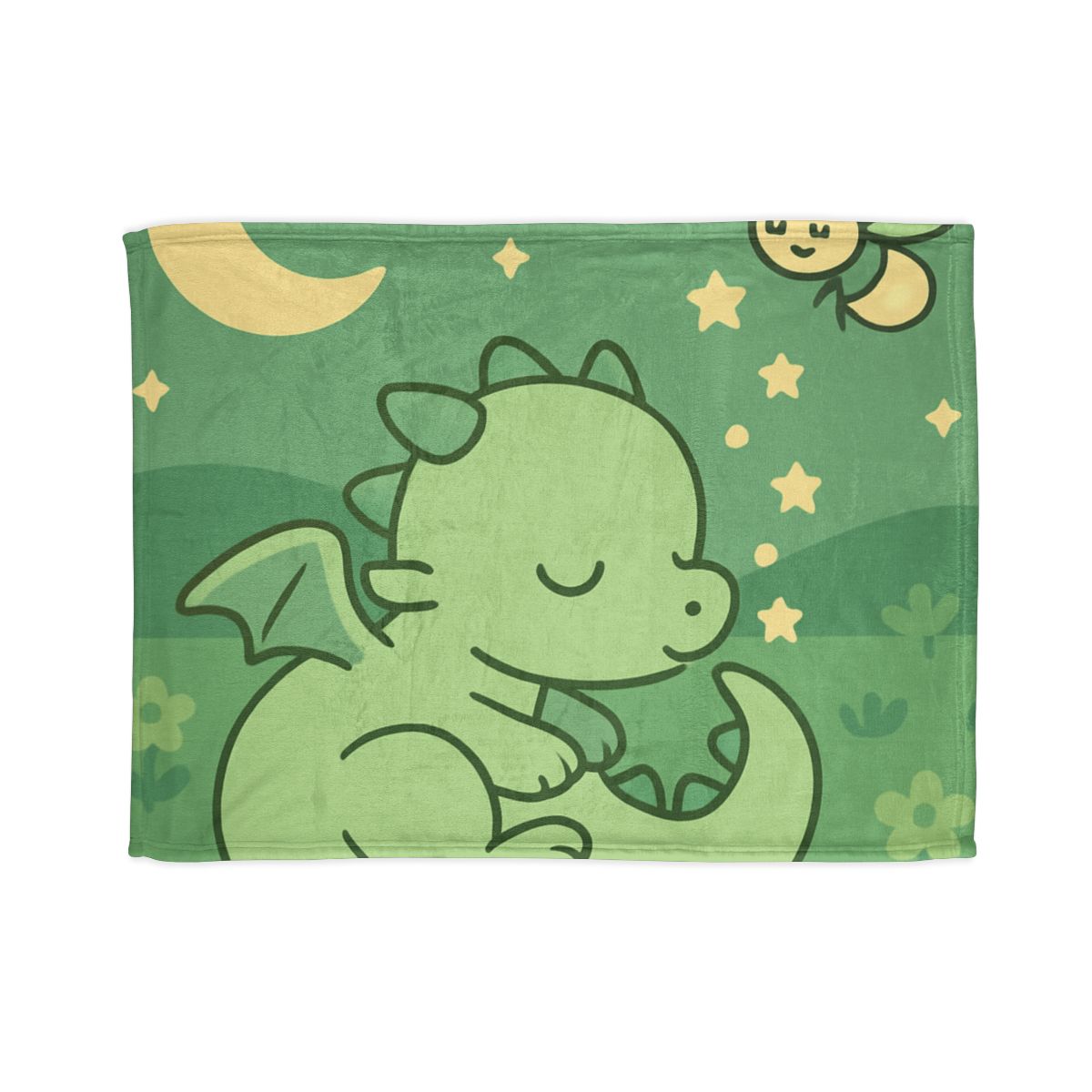 Moonlight Meadow Dragon soft fleece blankets