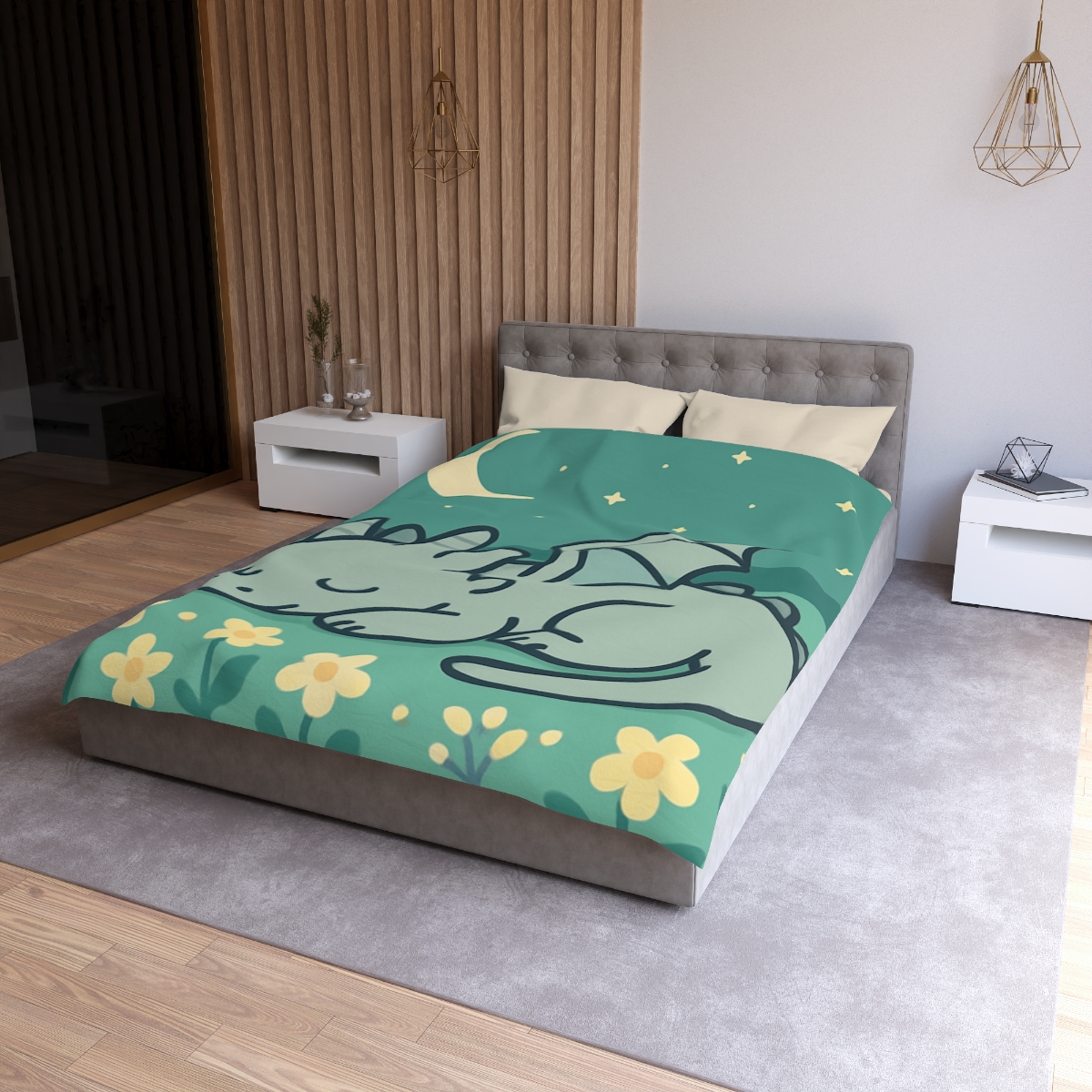Moonlight Meadow Dragon stylish duvet covers