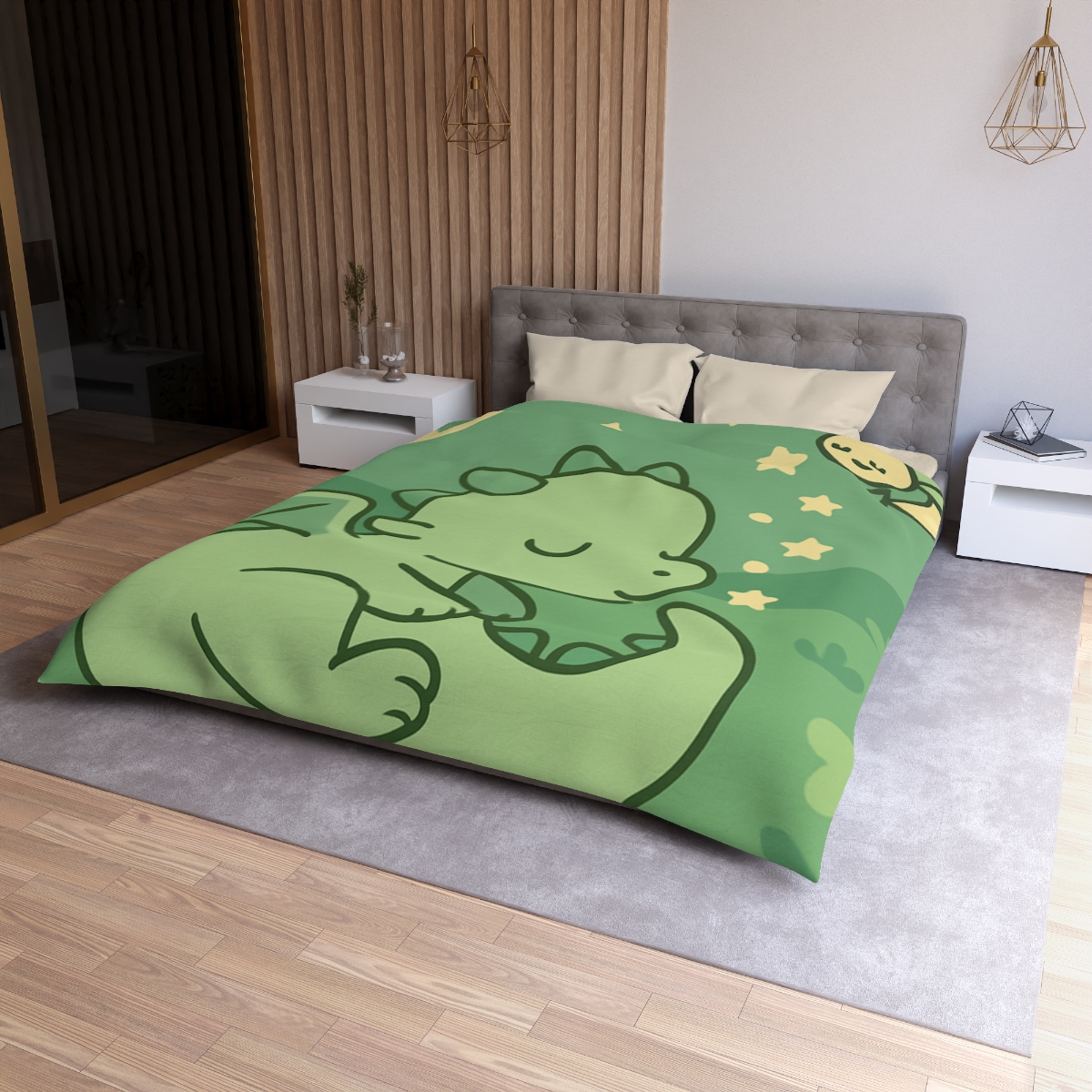 Moonlight Meadow Dragon personalized bedding duvets