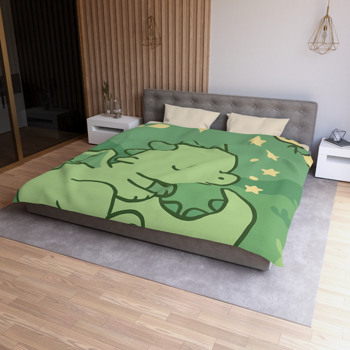 Moonlight Meadow Dragon personalized bedding duvets