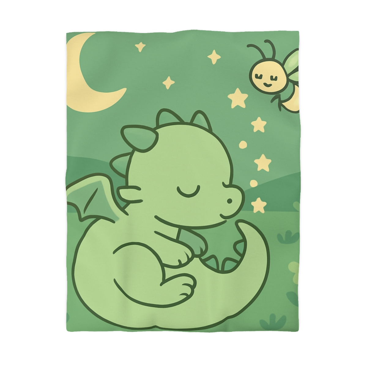 Moonlight Meadow Dragon personalized bedding duvets