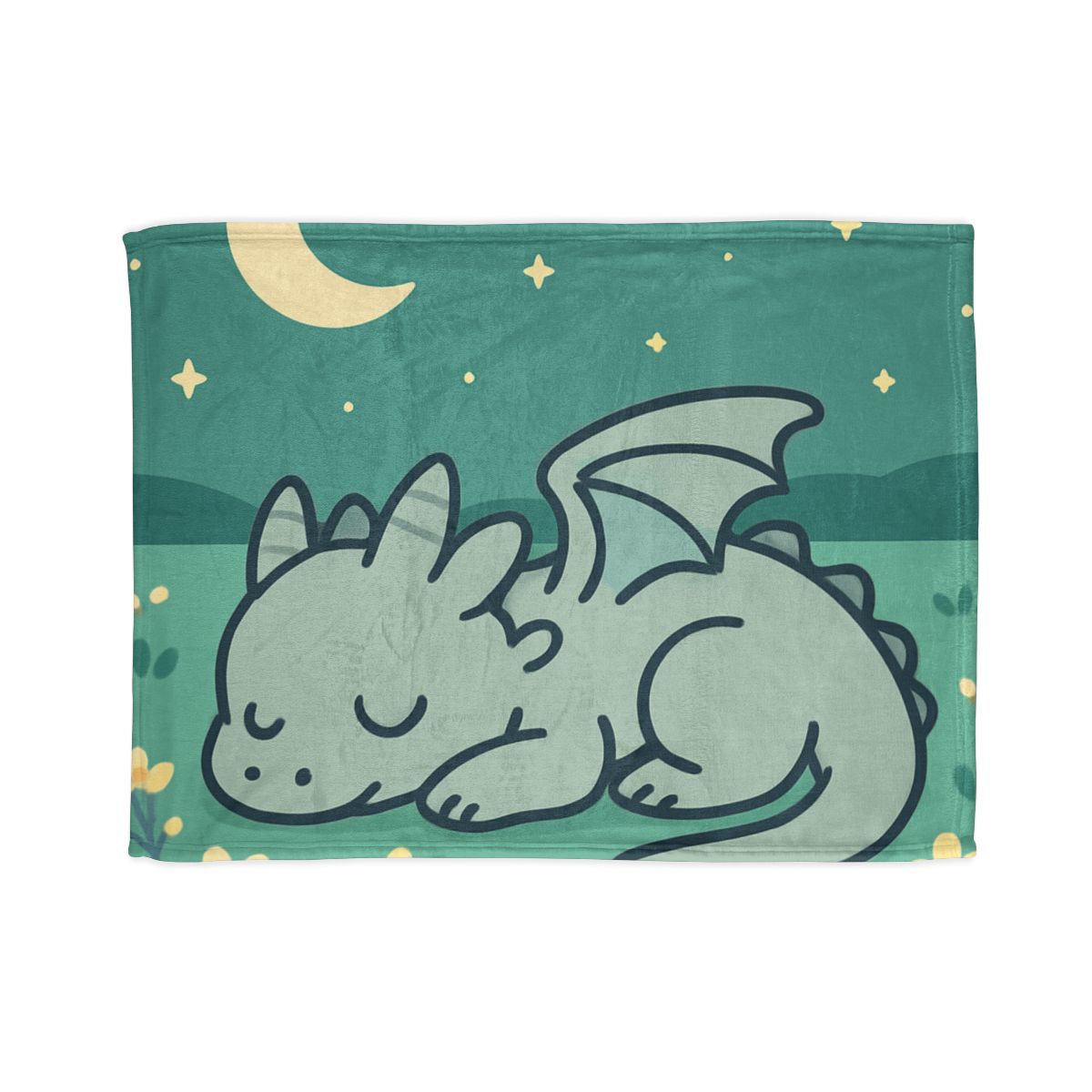 Moonlight Meadow Dragon stylish throw blankets