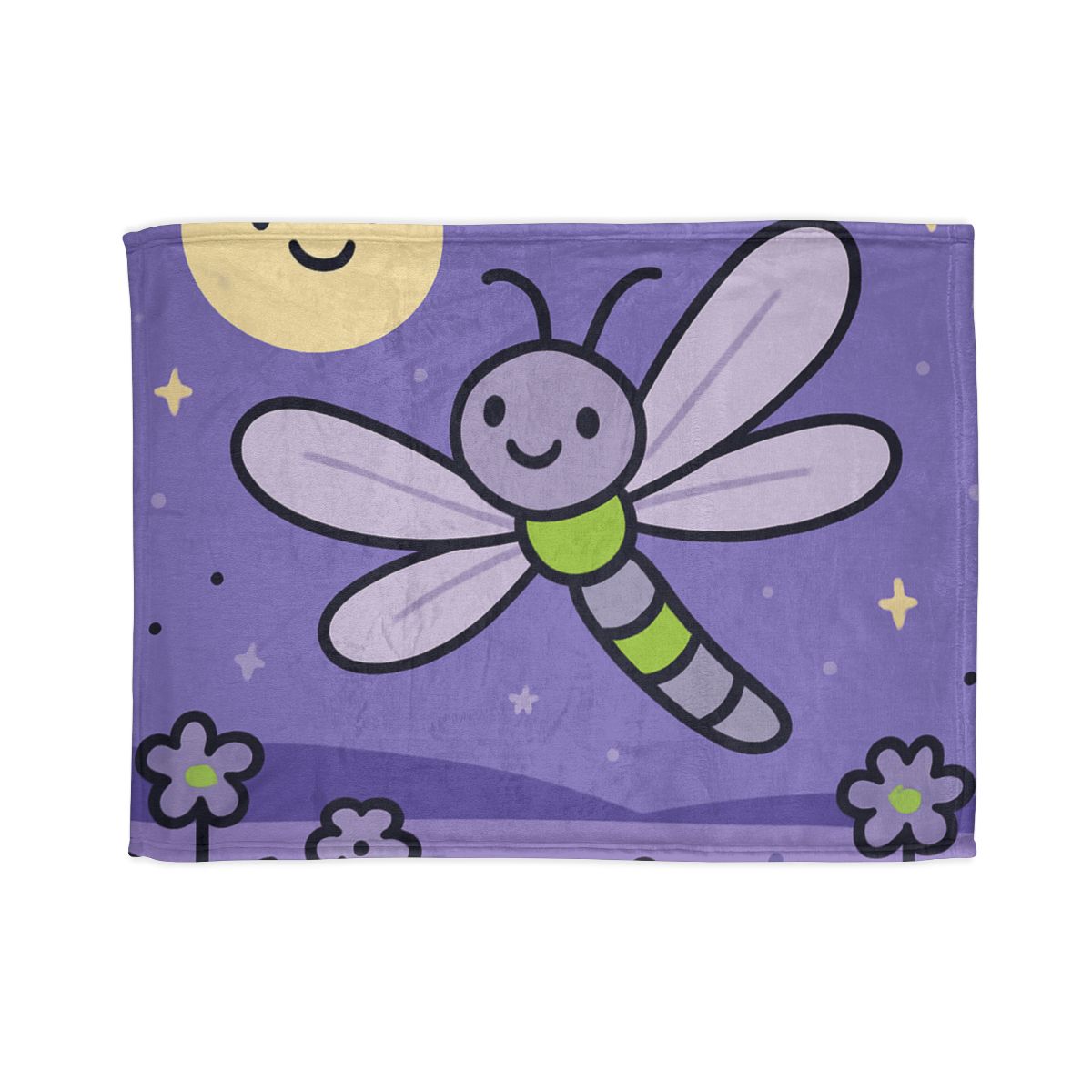 Moonlight Meadow Dragonfly decorative home blankets