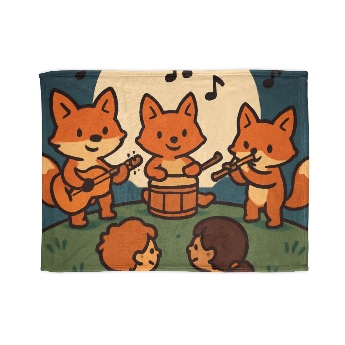 Moonlight Music Fox Band unique gift blankets