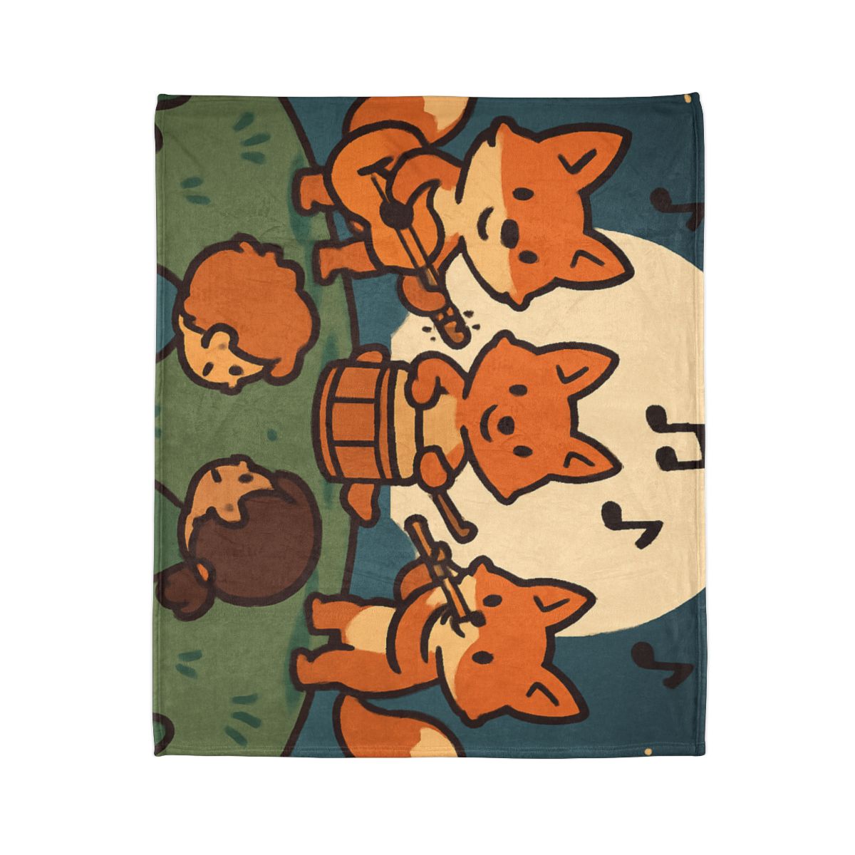 Moonlight Music Fox Band unique gift blankets