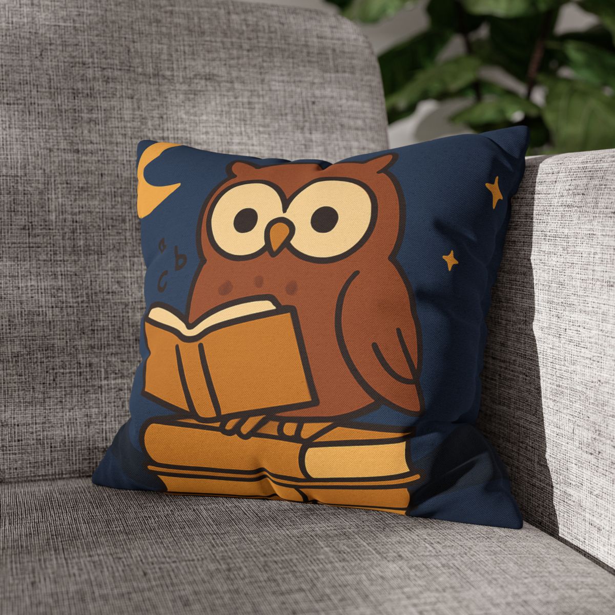 Moonlight Owl Library soft cotton pillow cases