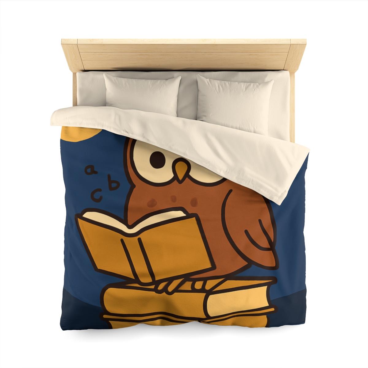 Moonlight Owl Library designer printed duvets