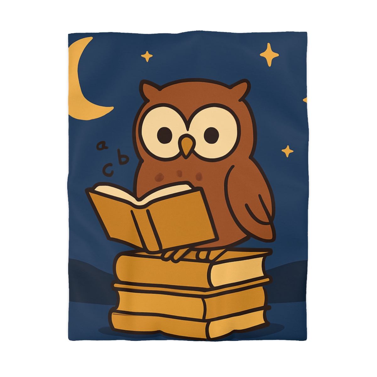 Moonlight Owl Library designer printed duvets