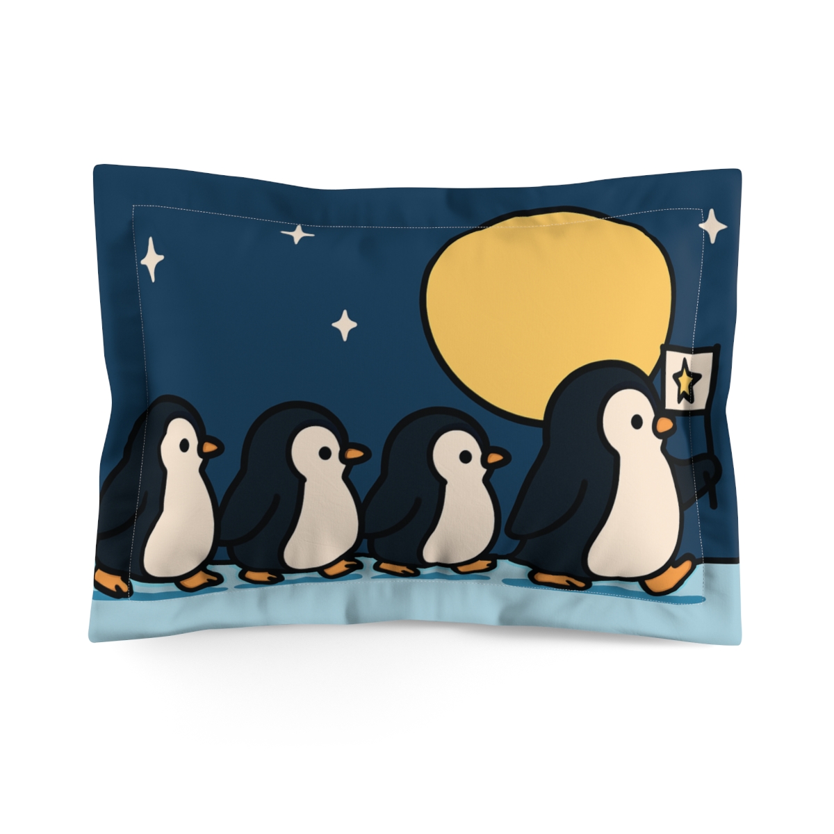 Moonlight Penguin Parade soft plush pillows