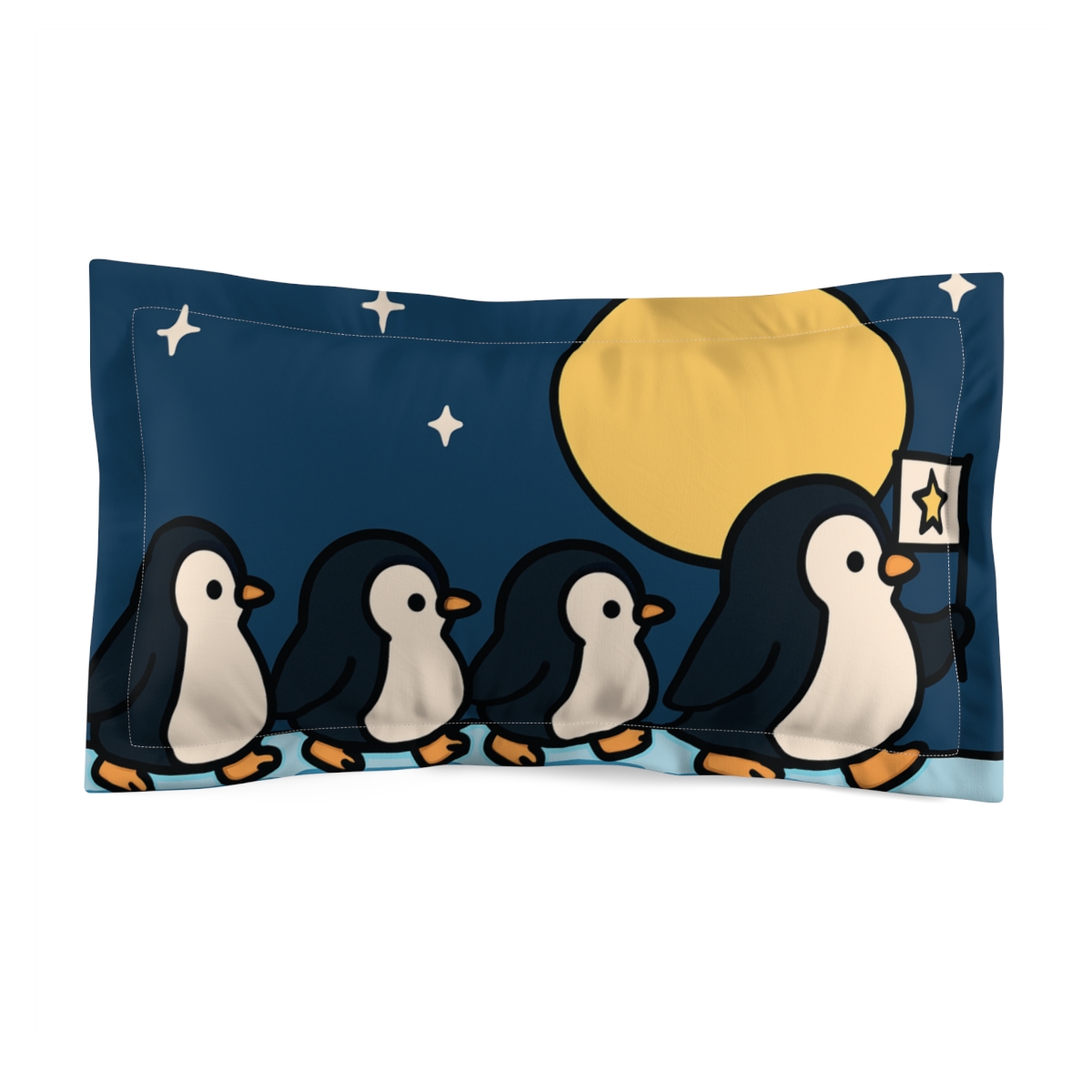 Moonlight Penguin Parade soft plush pillows
