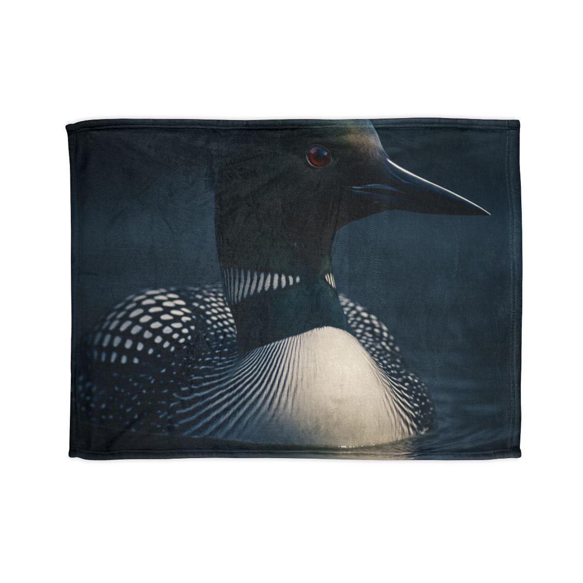 Moonlit Chorus Common Loon personalized cozy blankets