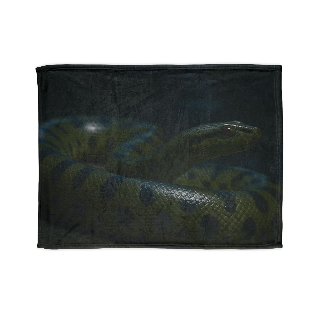 Moonlit Coil Green Anaconda trendy patterned blankets