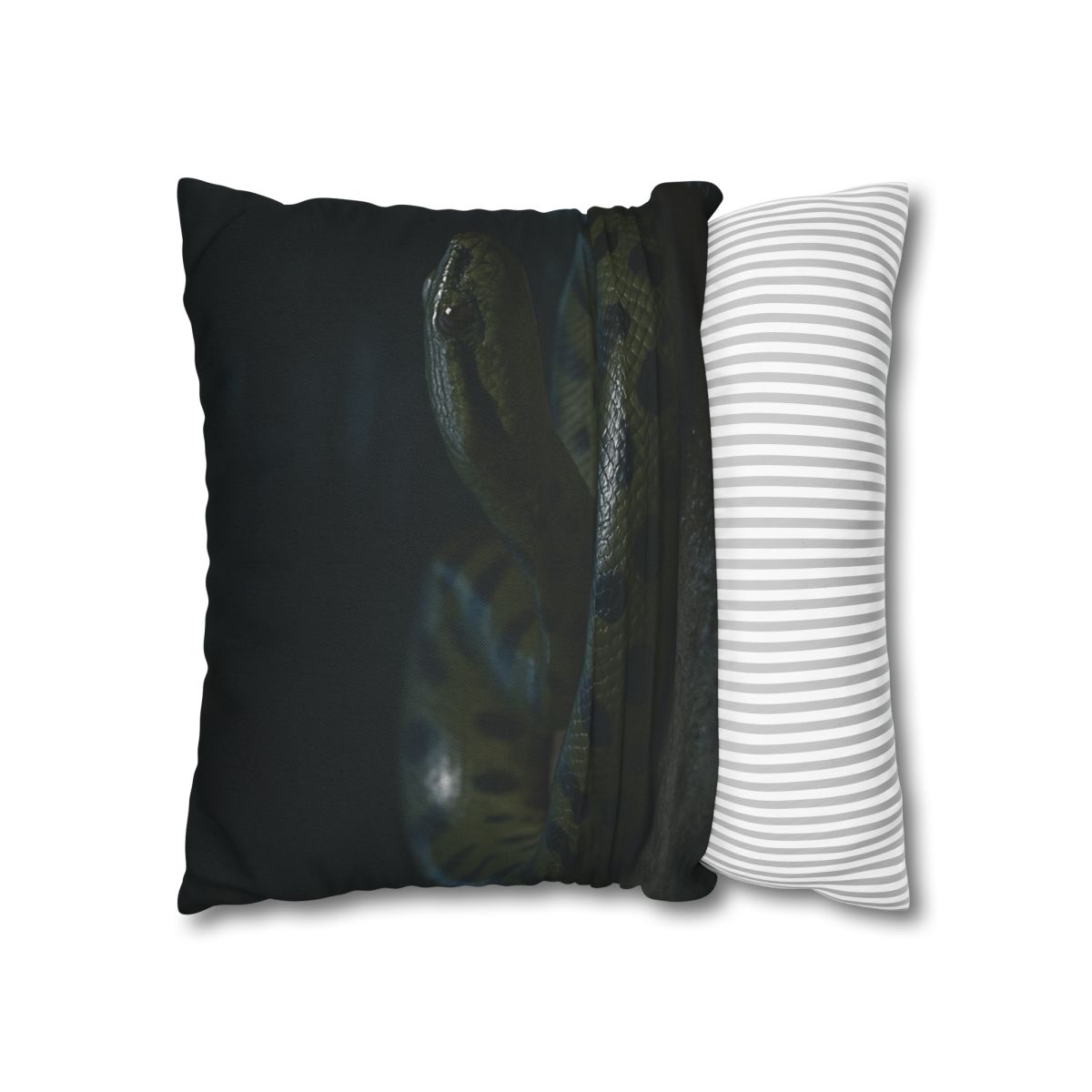 Moonlit Coil Green Anaconda personalized pillow covers