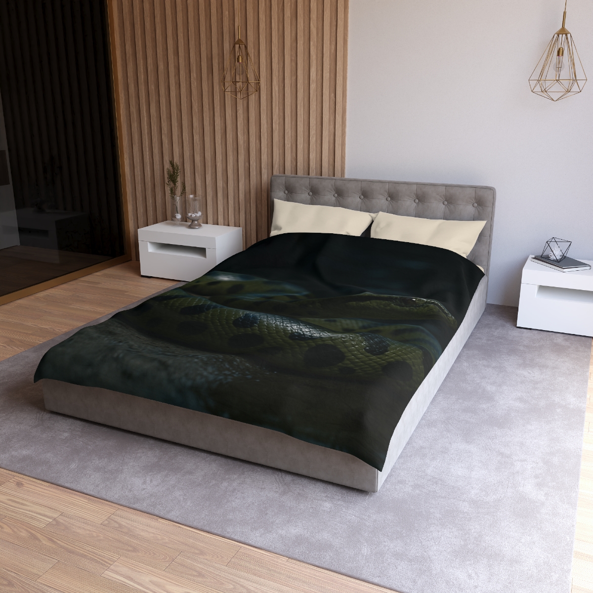 Moonlit Coil Green Anaconda trendy bedroom duvets