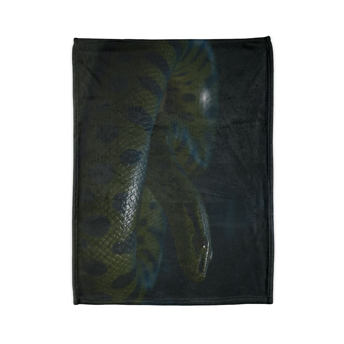Moonlit Coil Green Anaconda trendy patterned blankets