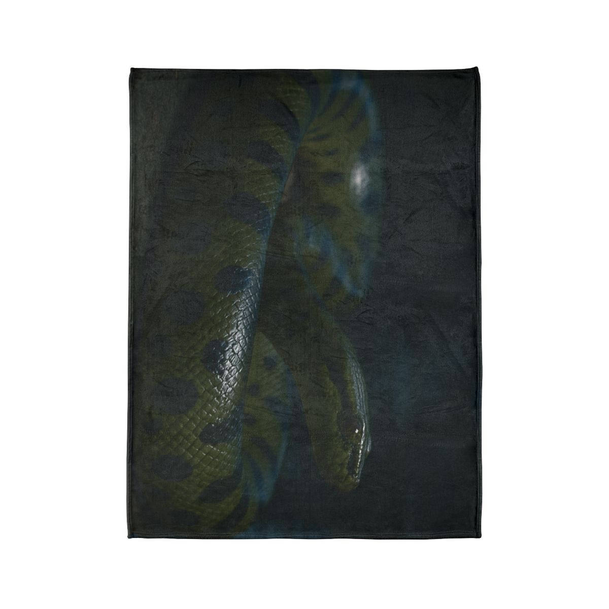 Moonlit Coil Green Anaconda trendy patterned blankets