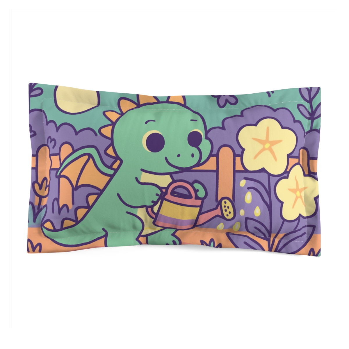 Moonlit Dragon Garden soft plush pillows