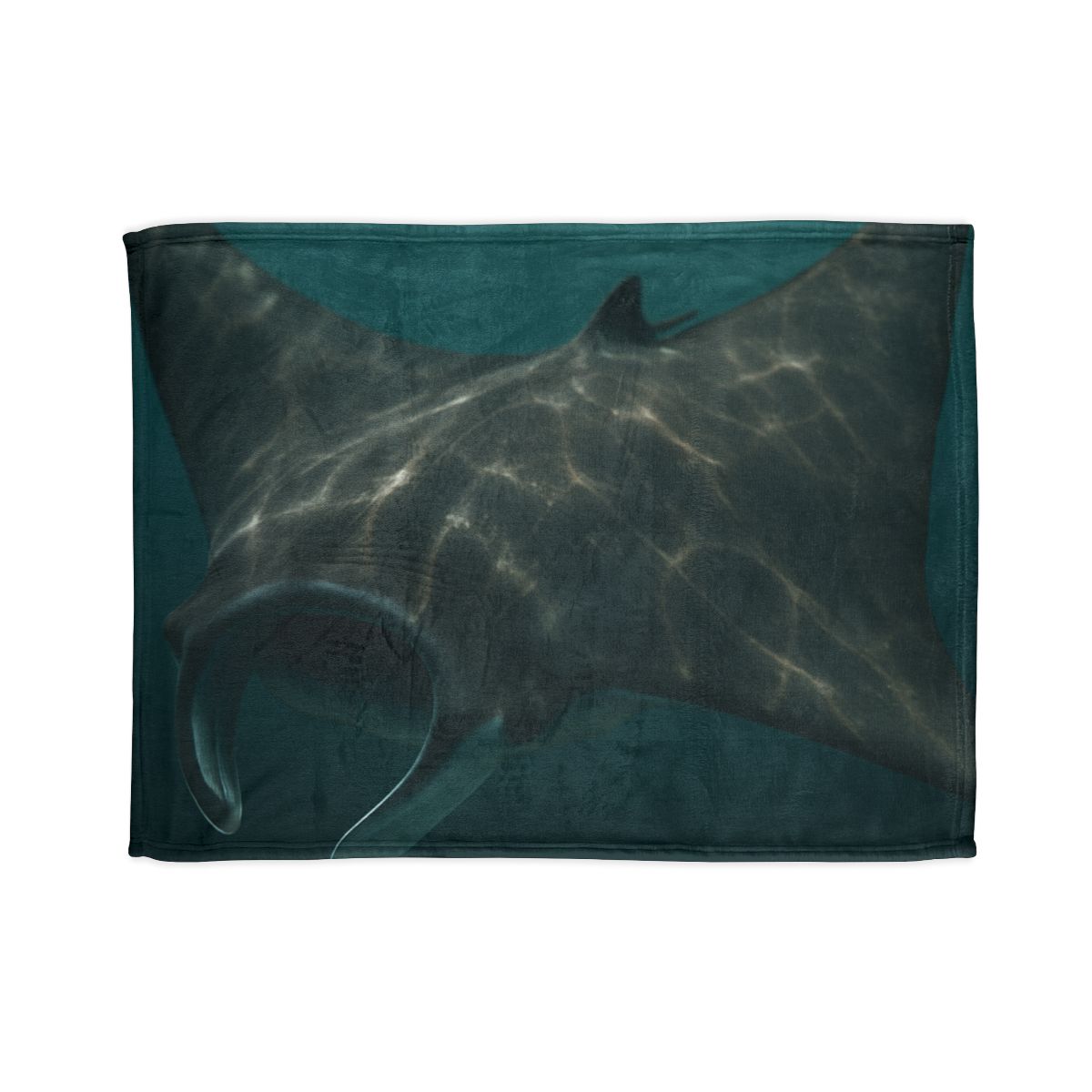 Moonlit Drift Giant Manta Ray stylish throw blankets