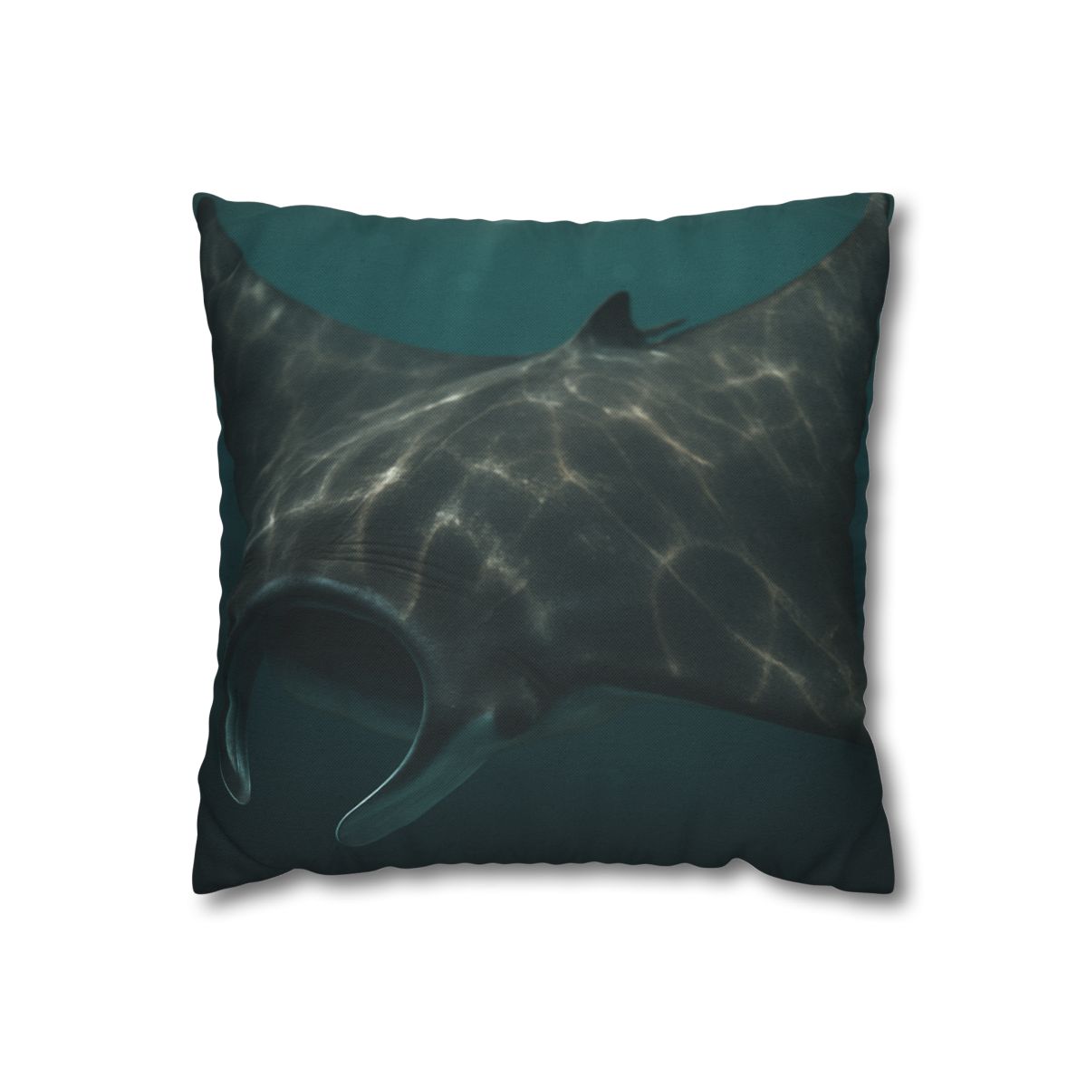 Moonlit Drift Giant Manta Ray designer print pillow cases