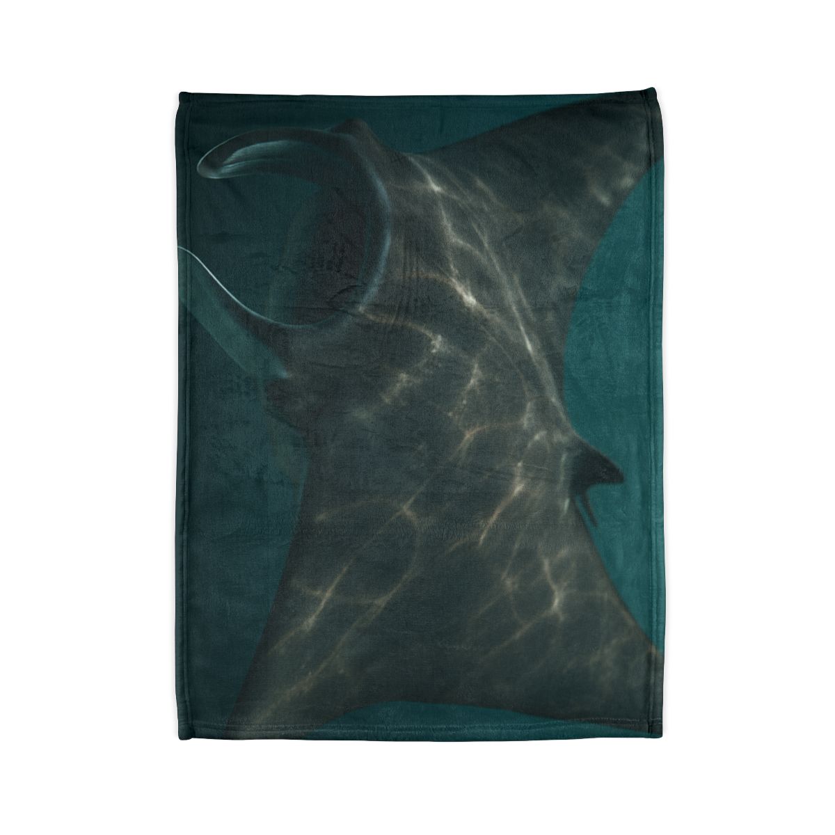 Moonlit Drift Giant Manta Ray stylish throw blankets