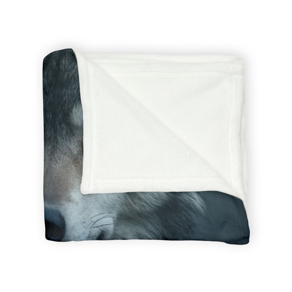 Moonlit Gaze Gray Wolf stylish throw blankets
