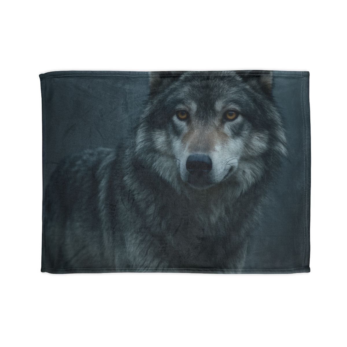 Moonlit Gaze Gray Wolf stylish throw blankets