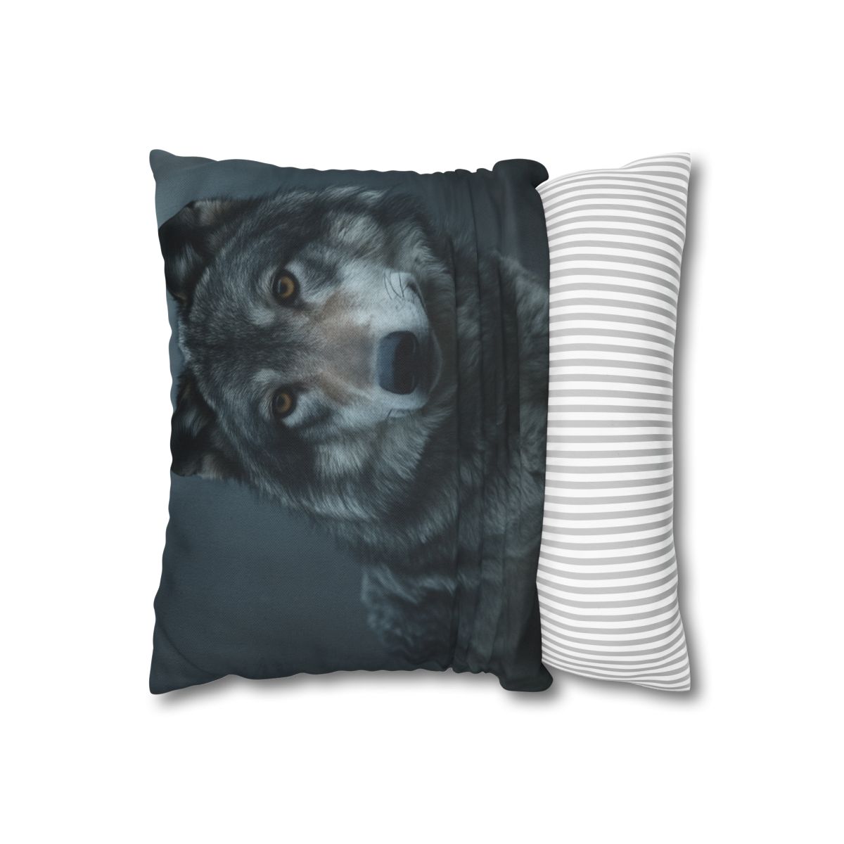 Moonlit Gaze Gray Wolf unique gift pillow cases