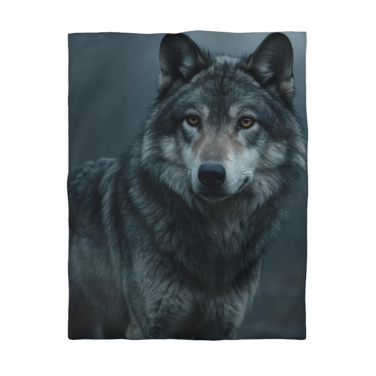 Moonlit Gaze Gray Wolf custom duvets