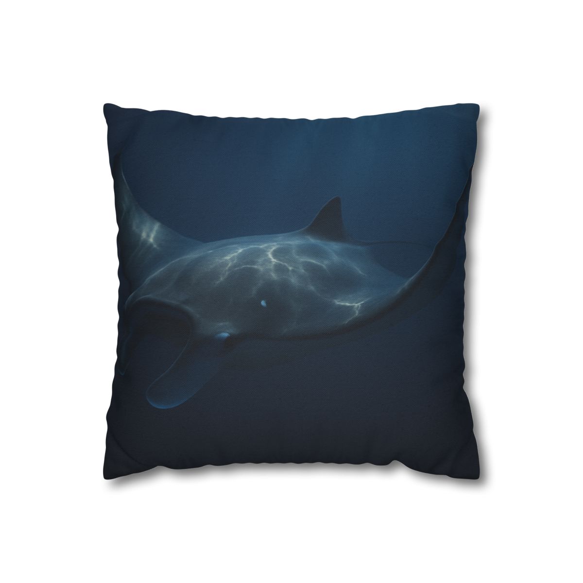 Moonlit Glide Manta Ray stylish decorative pillowcases