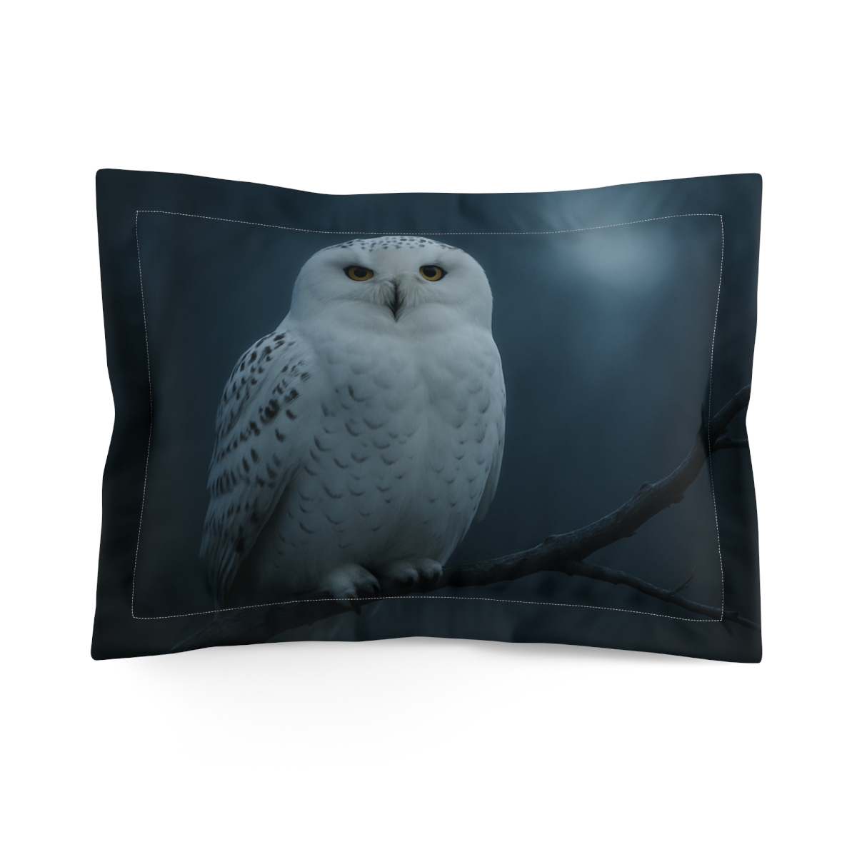 Moonlit Grace Snowy Owl stylish throw pillows