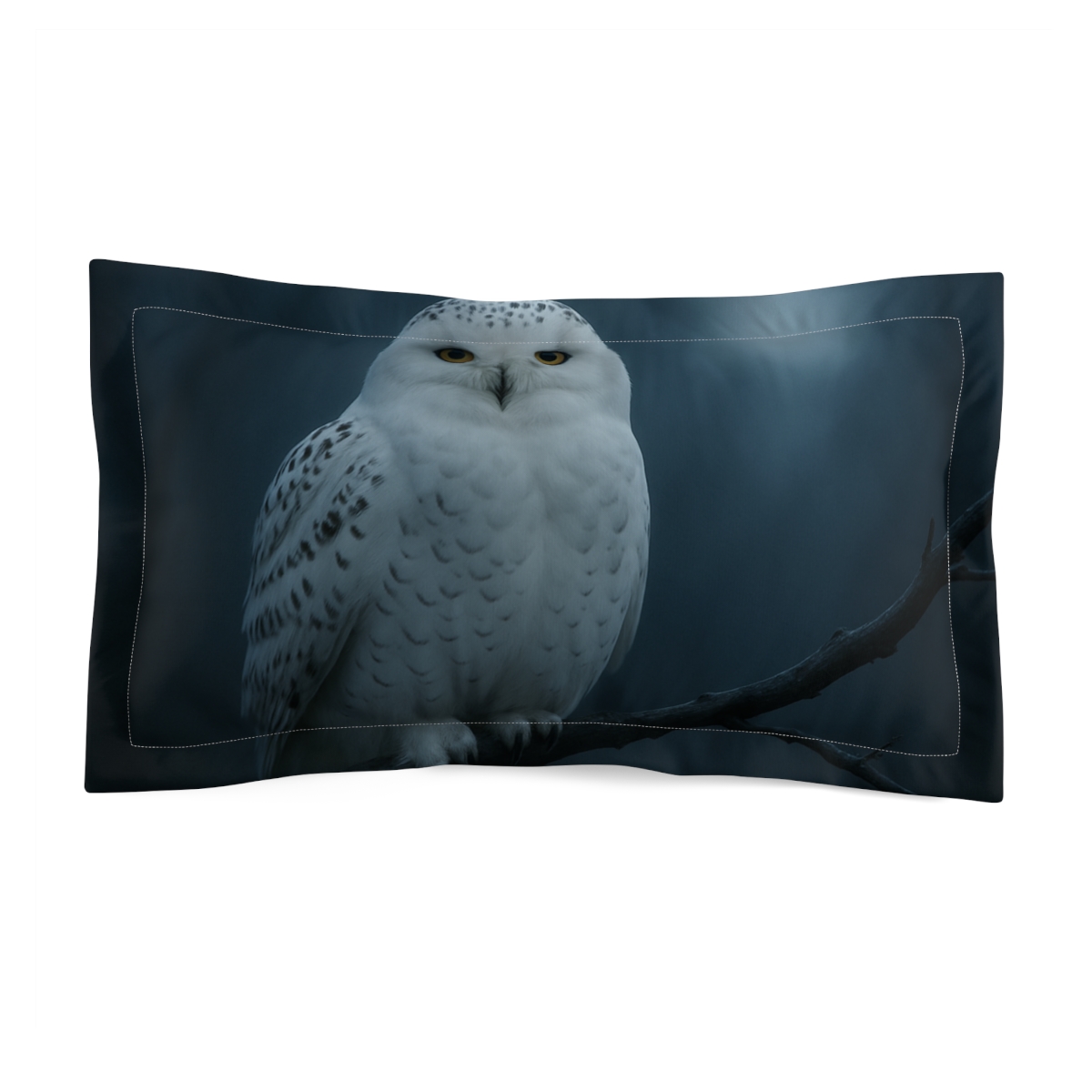 Moonlit Grace Snowy Owl stylish throw pillows