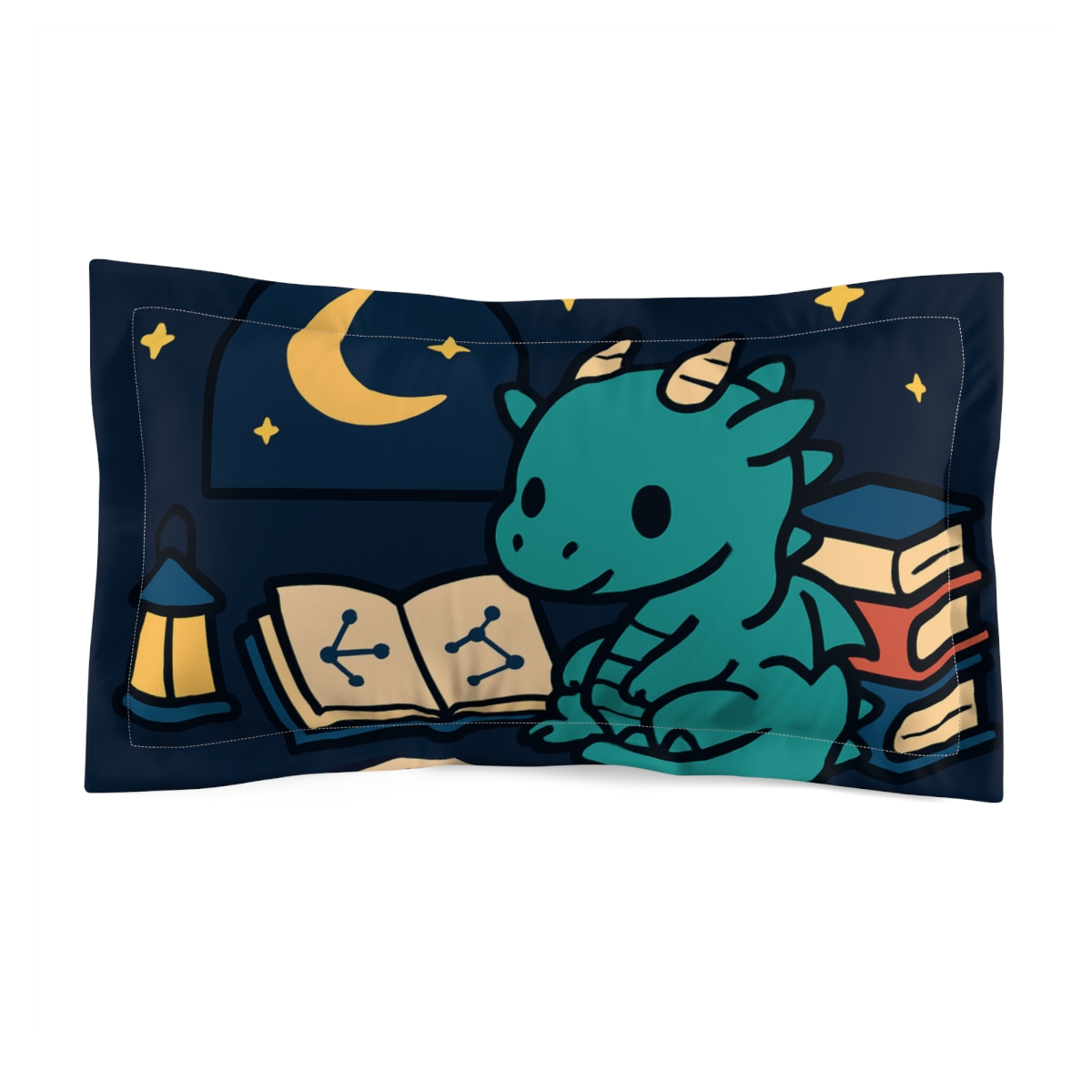 Moonlit Library Dragon And Star Stories trendy accent pillows
