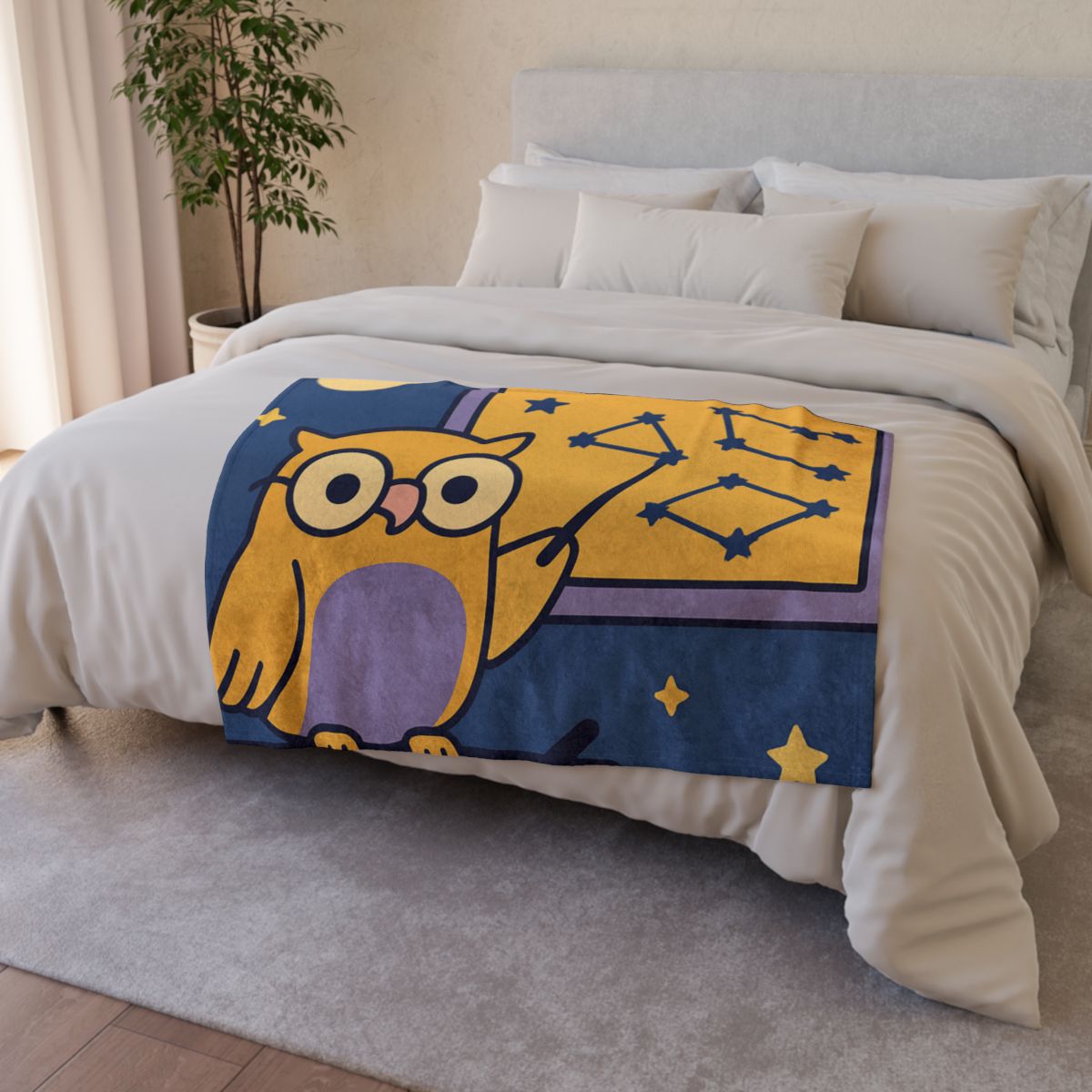 Moonlit Owl Classroom personalized cozy blankets