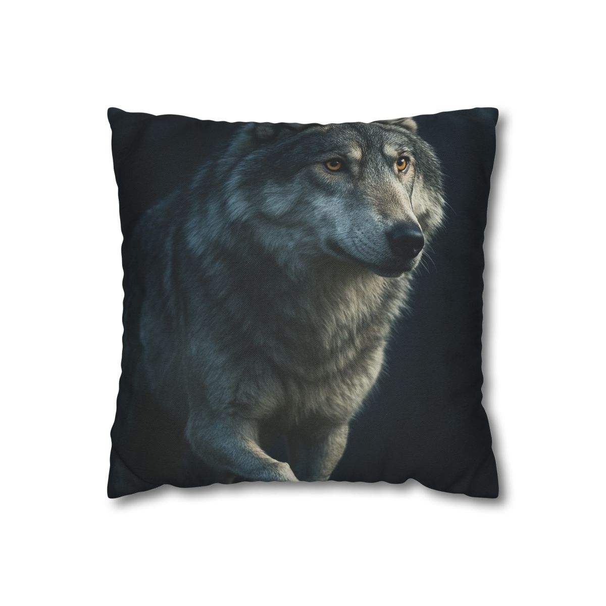 Moonlit Pause Gray Wolf personalized pillow covers