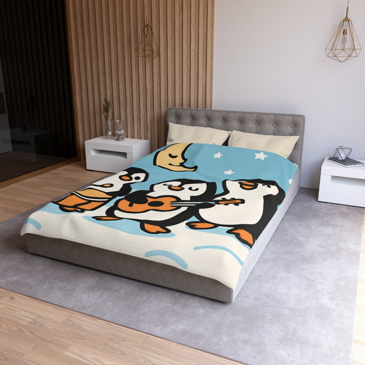 Moonlit Penguin Band unique patterned duvets