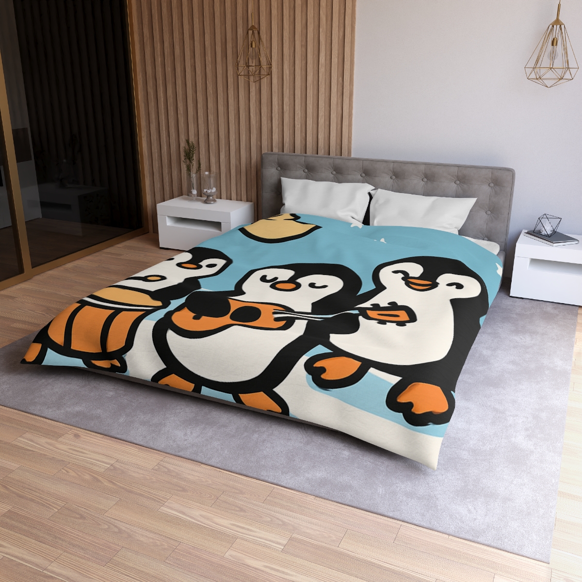 Moonlit Penguin Band unique patterned duvets