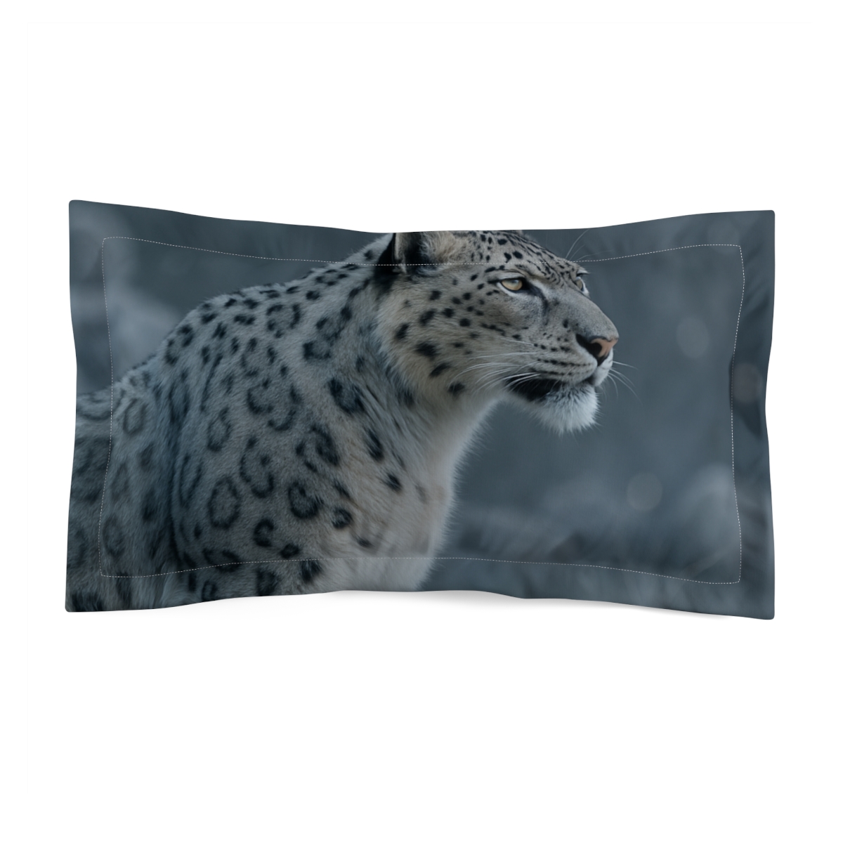Moonlit Phantom Snow Leopard soft plush pillows