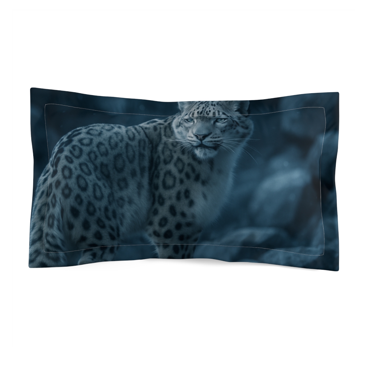 Moonlit Phantom Snow Leopard trendy accent pillows